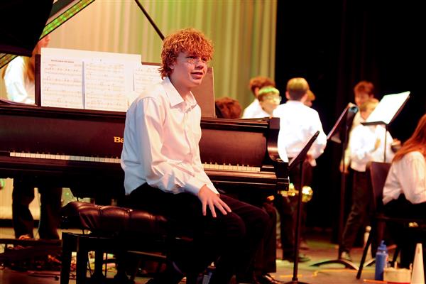Students performing at the 2023-2024 All County Jazz Concert